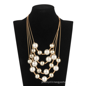 Five Rolls Pearl Chain Necklace (XJW13598)